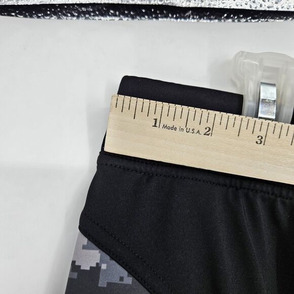 Hylete Shorts Mens Large Black Digital Camo Above Knee Athletic Elastic Waist - Picture 3 of 12